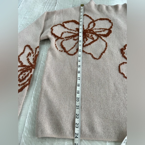 Women’s Rachel Zoe Boho Large Floral Embroidery Novelty oversized Swester NWT L - Picture 4 of 9